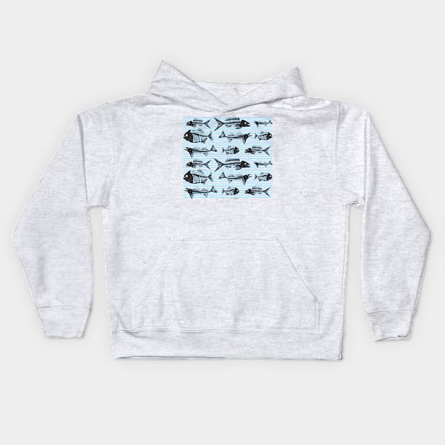 Fishes Kids Hoodie by ilhnklv